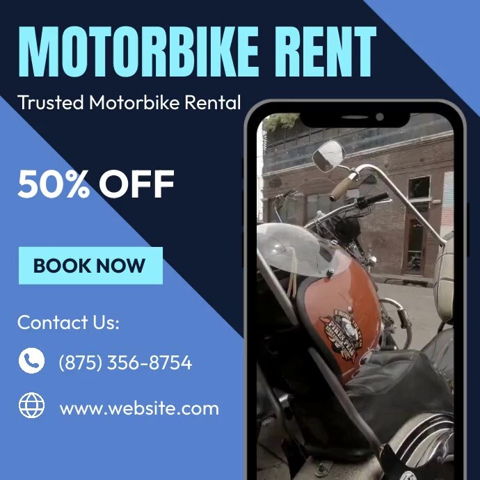 Motorbike Rent Template | PosterMyWall