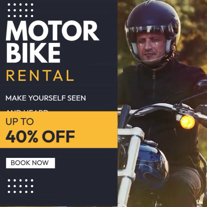 Motorbike Rental Ads Template | PosterMyWall