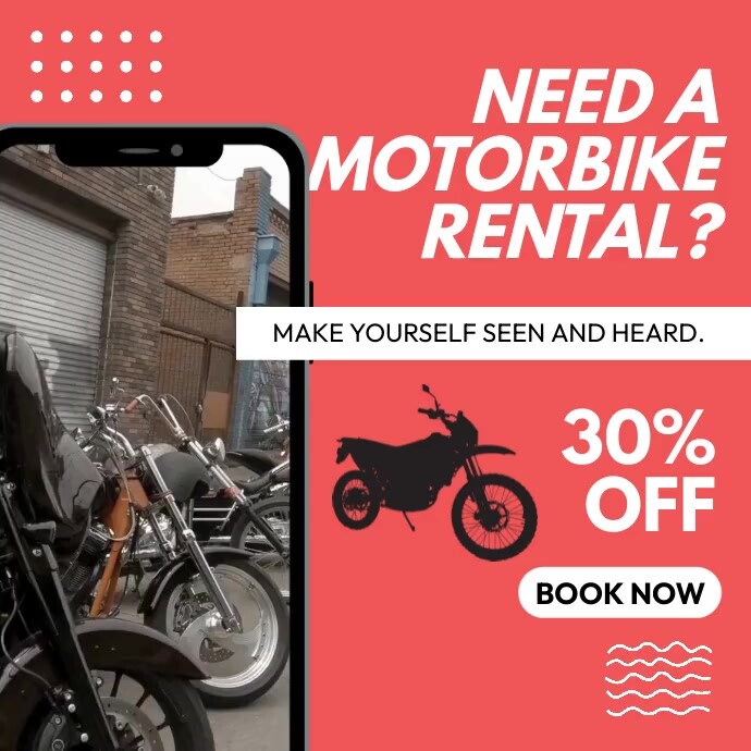 Plantilla de Motorbike Rental | PosterMyWall