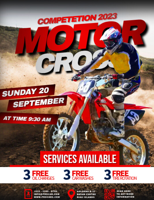 Motor Rider Flyer Motorcross Championship Flyer Template | PosterMyWall