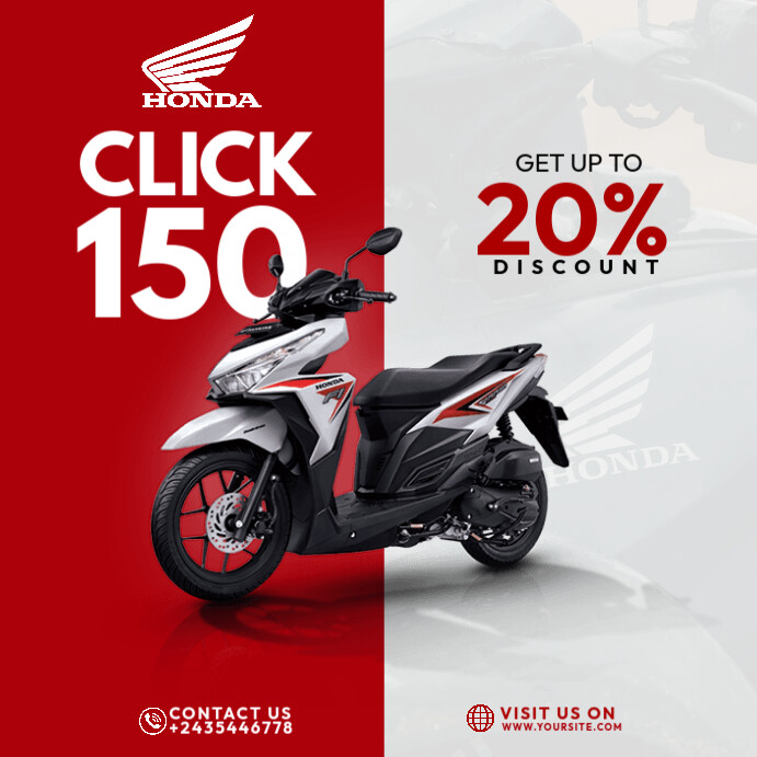 Motorcycle Ads Сообщение Instagram template