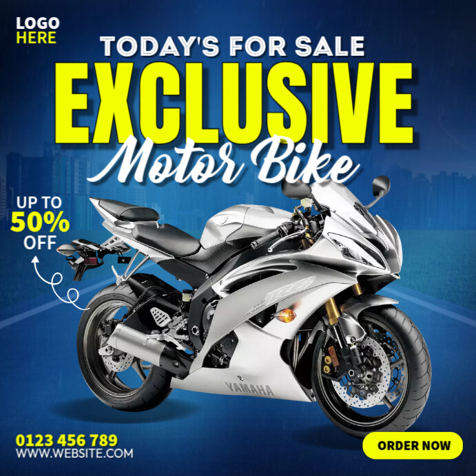 Motorcycle Ads Wpis na Instagrama template