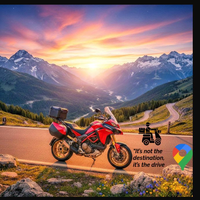 Motorcycle Adventure Instagram Post Template | PosterMyWall