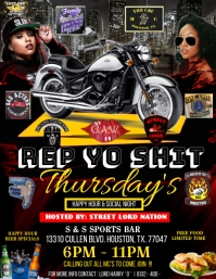 motorcycle run rally flyer template | PosterMyWall