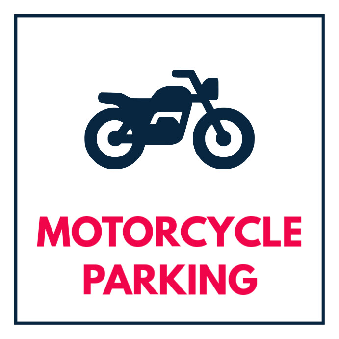 Motorcycle motorbike parking signage sign Modelo | PosterMyWall