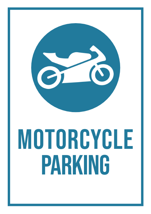 Copy of Motorcycle parking only street sign | PosterMyWall