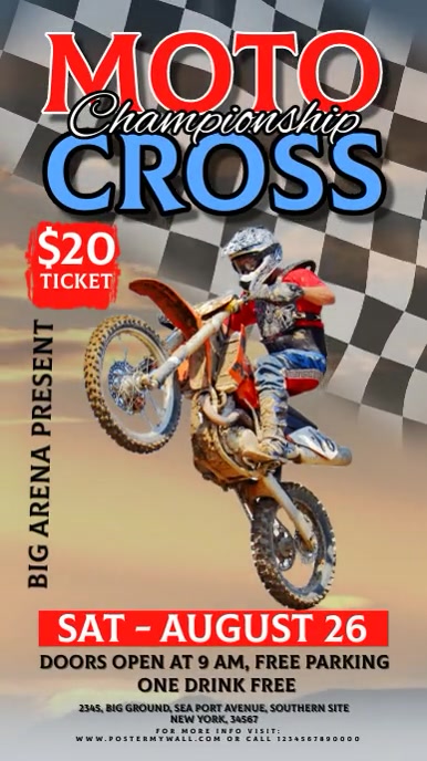 Plantilla de Motorcycle Race flyer | PosterMyWall