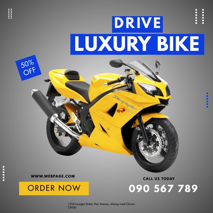 MOTORCYCLE RENTAL FLYER Template | PosterMyWall