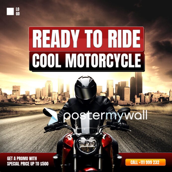 Motorcycle rental social media post template | PosterMyWall