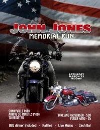 motorcycle run rally flyer template | PosterMyWall