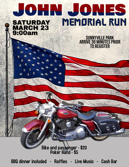 motorcycle run rally flyer template PosterMyWall