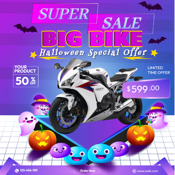 Motorcyle Big Sale Wpis na Instagrama template