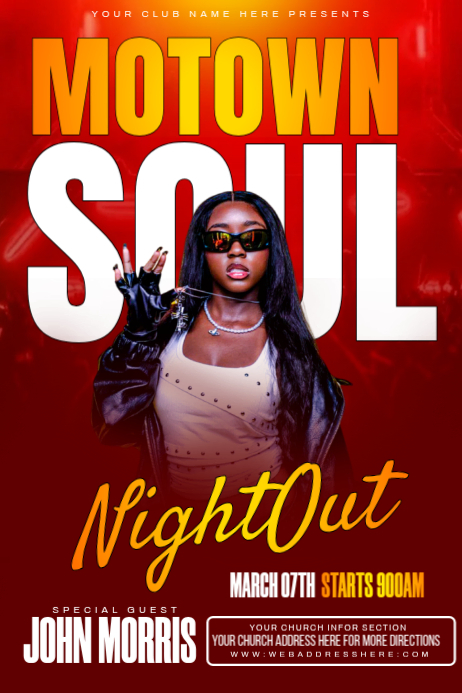 Motown event flyer Template | PosterMyWall