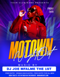 Motown Music event flyer template