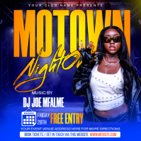 Motown Music event flyer Instagram Post template