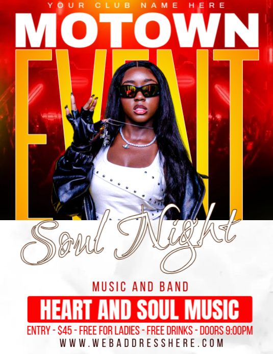 Motown music poster Template | PosterMyWall
