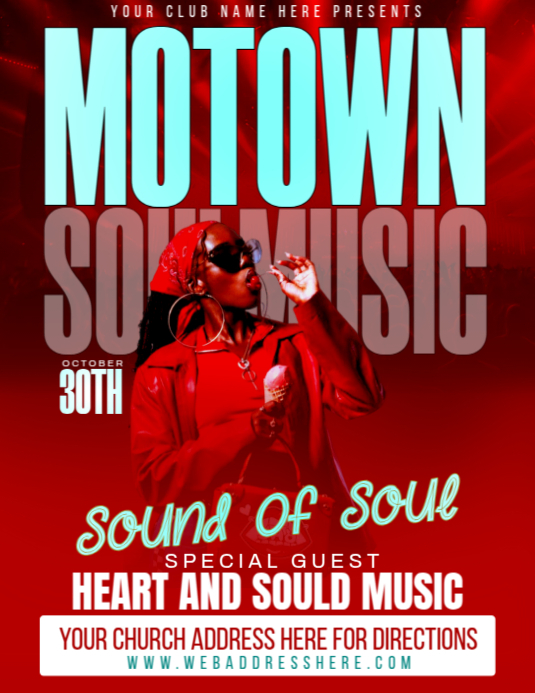 Motown music poster Template | PosterMyWall