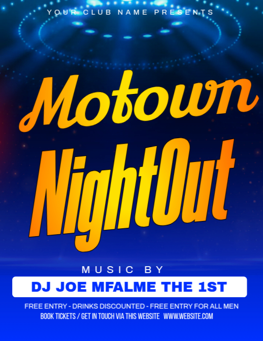 Motown Nightout poster Template | PosterMyWall
