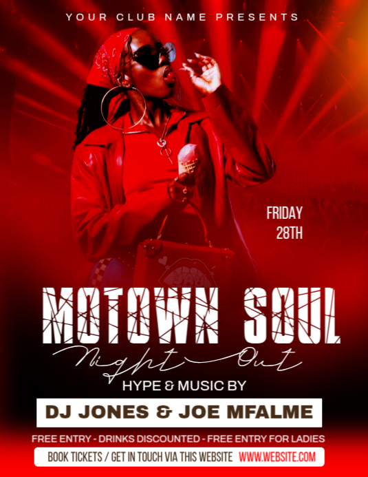 Motown soul night flyer Template | PosterMyWall