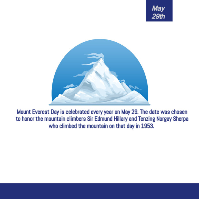 Plantilla de mount everest day PosterMyWall
