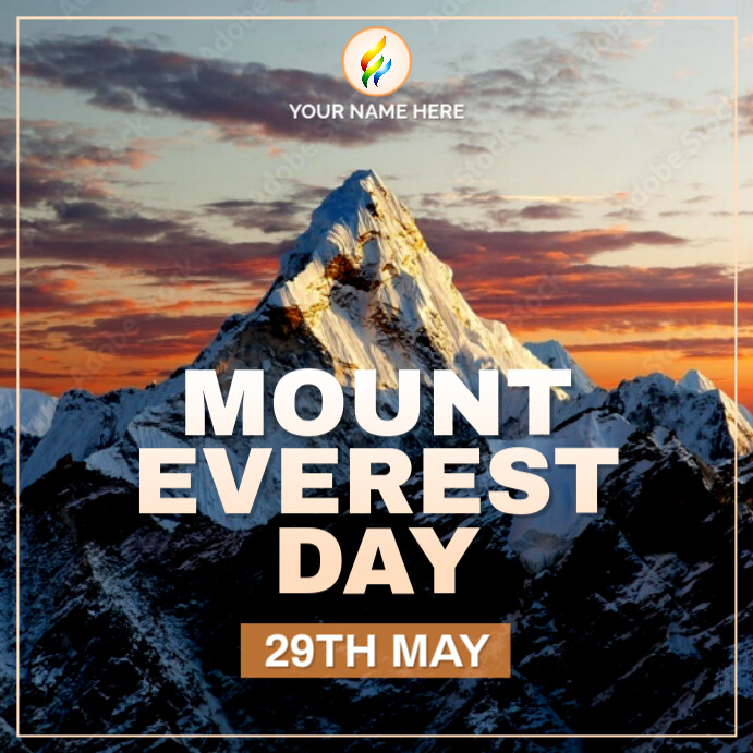 Mount Everest day Instagram na Post template