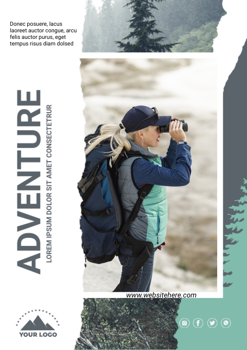 Mountain Adventure A4 template