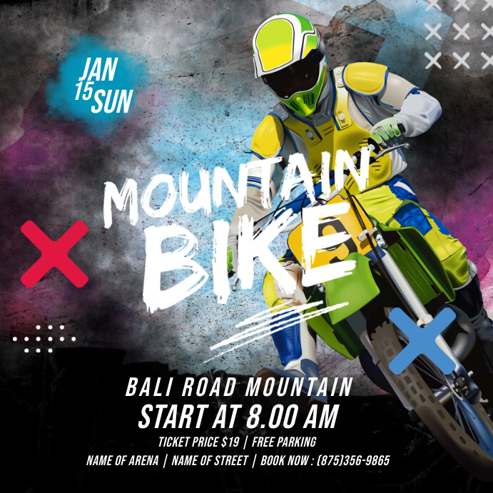 Bike Riding Ad Mountain Bike Ads Template | PosterMyWall