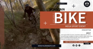 Mountain Bike Video Ads Изображение, которым поделились на Facebook template