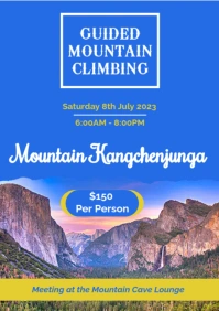 MOUNTAIN CLIMBING POSTER A5 template