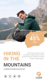 mountain hiking Instagram na Kuwento template