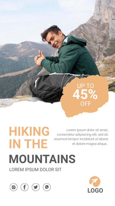 Mountain Hiking Template PosterMyWall