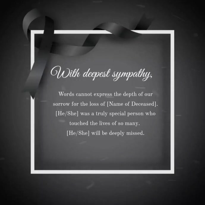 mourning card Template | PosterMyWall