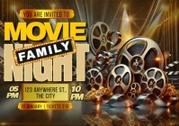 Move Night Family Party A4 template