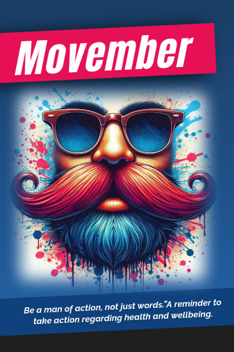 Movember Tile Movember Template | PosterMyWall