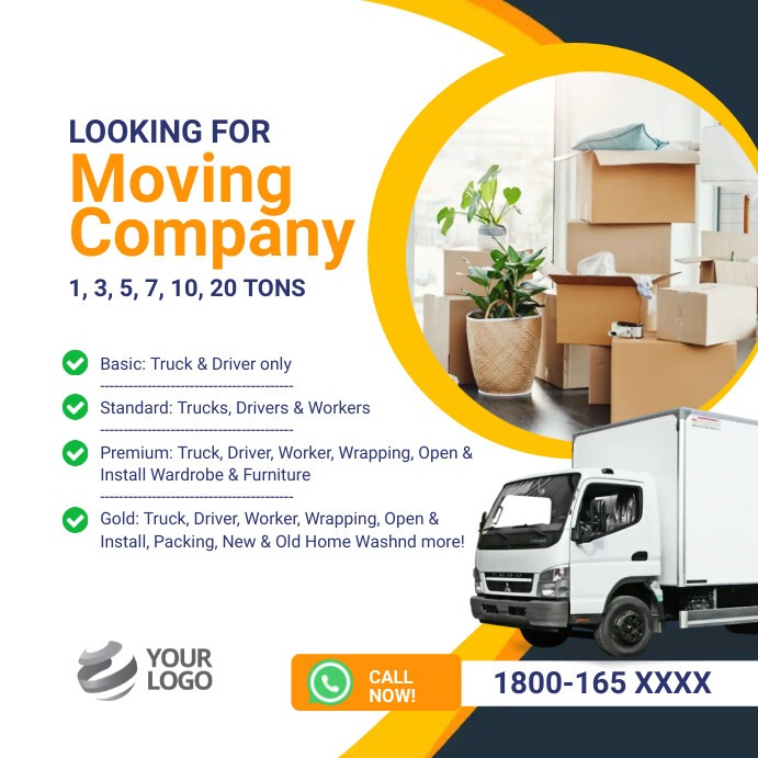 Mover Lorry Moving Company Template | PosterMyWall