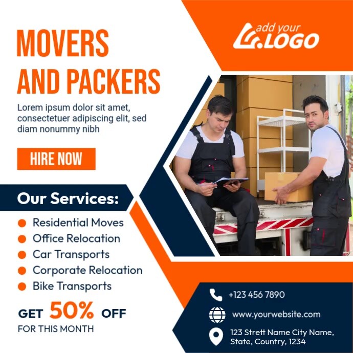 Moving Advertising Examples Plantilla de Movers Ad Template | PosterMyWall