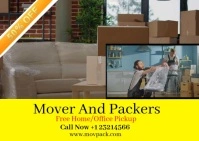 Movers and packer Video ads template Postkarte