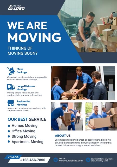 movers flyer template | PosterMyWall