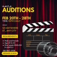 Movie Auditions Instagram Post template