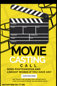 Cast Introduction Posters Movie casting call poster Templates | PosterMyWall