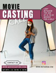 Cast Introduction Posters Casting Call flyer poster template | PosterMyWall