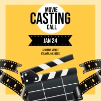 movie casting flyer template Instagram Post