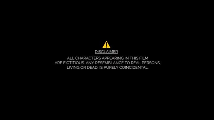Movie Disclaimer design template | PosterMyWall