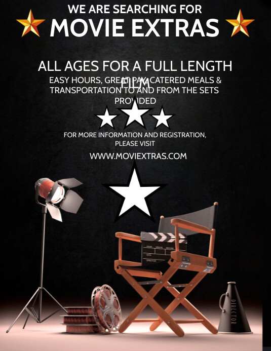 MOVIE EXTRAS Template | PosterMyWall