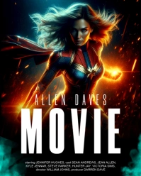 Movie film action superhero cover custom template poster design Instagram Portrait