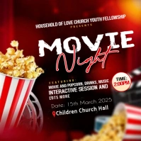 movie nigh church Square (1:1) template