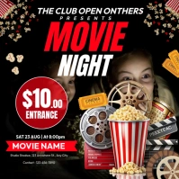 Movie Night Ad Template Square (1:1)