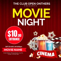 Movie Night Ad Template Square (1:1)