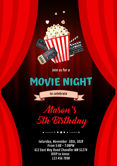 Block Screening Event Invite Movie Screening Invitation