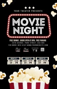 movie night cinema flyer template Tabloid